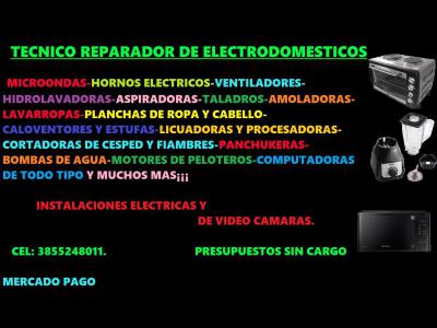 Servicios Servicios tecnicos TECNICO REPARADOR DE ELECTRODOMSTICOS