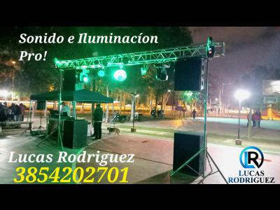Servicios Fiestas y Eventos Sonido, Iluminacin, Estructura, Escenario, Monitoreo, Dj, Pantalla Video Wall. Contacto 3854202701