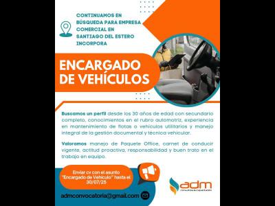 Empleos Ofrecidos Encargado de Vehculos