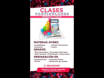 Servicios  CLASES PARTICULARES DE CONTABILIDAD Y MATERIAS AFINES
